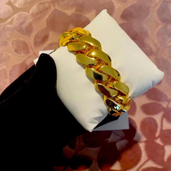 18k & 14k 20mm Miami Cuban Link Gold Plated Bracelet - 8inch - Picture 2 of 2